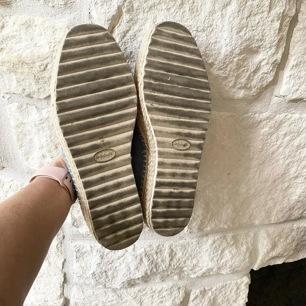 Dr. Scholl's Women's Blue Denim Sunray Platform Espadrilles Loafer Size‎ 8.5
